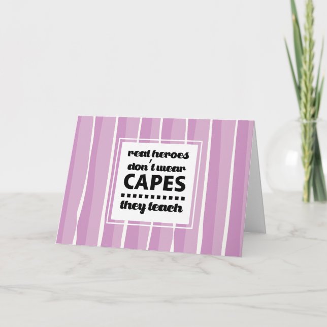 Thank You, Teacher.  Quote | Typography  Card (Front)
