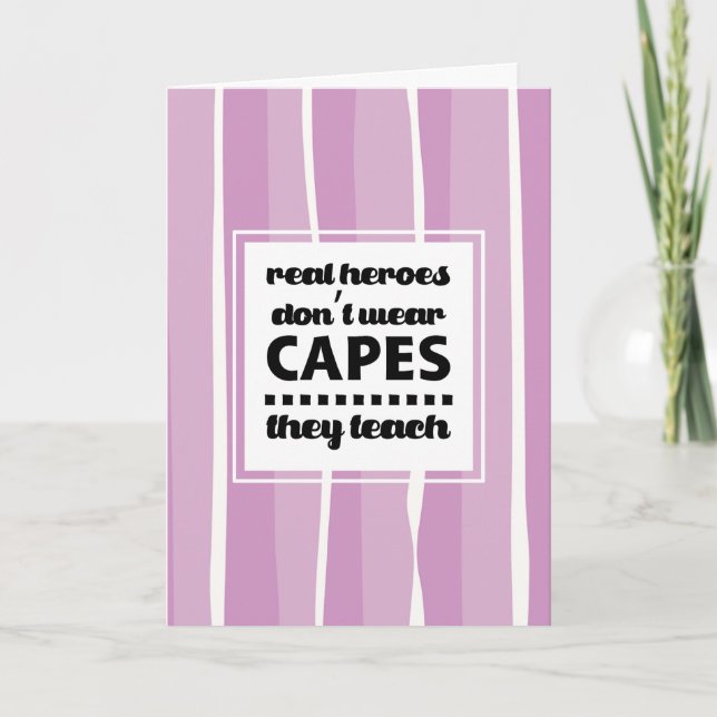 Thank You, Teacher.  Quote | Typography Cards (Front)