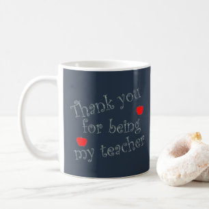 Thank You Teacher Red Apple Classroom Appreciation Coffee Mug