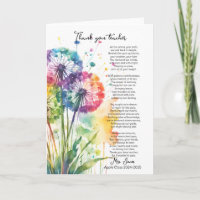thank you teacher retirement dandelion poem