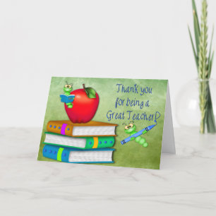 Thank You Teacher -  School Items Card