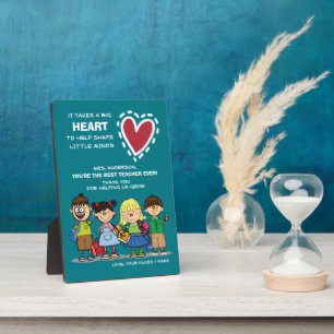 Thank You, Teacher. School Kids & Quote Plaque