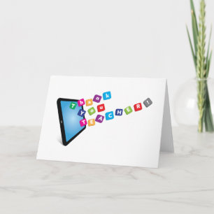 Thank you teacher - words from tablet card