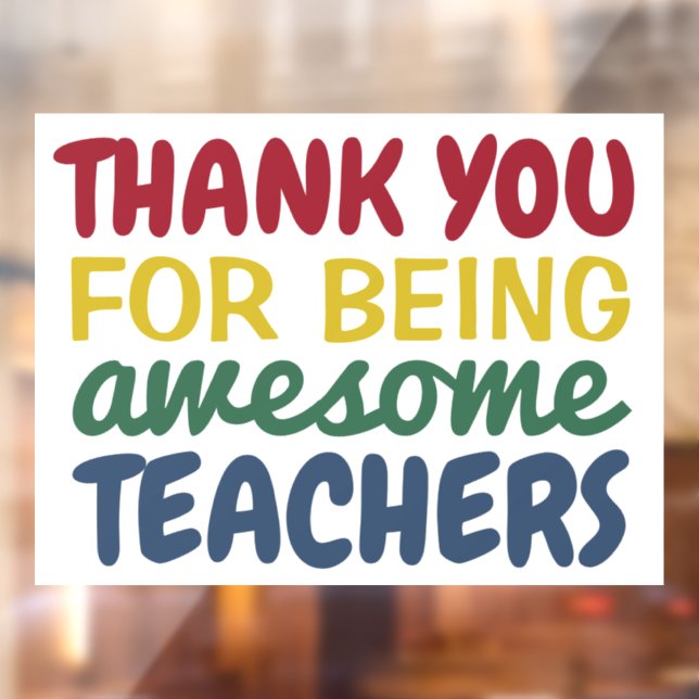 Thank you teachers fun colourful rainbow school (Sheet 2)