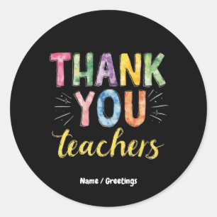 Thank You Teachers & Students Graduation Gift Classic Round Sticker