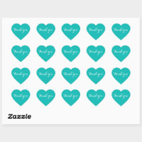 Thank you Teal Blue Stickers | Universal Thank You