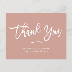 Thank You   Terracotta Retail Small Business Postcard
