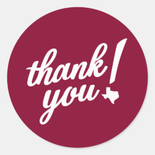 Thank You Texas Style! Classic Round Sticker