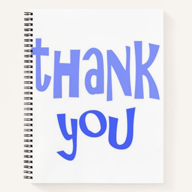 thank you text art notebook (Front)