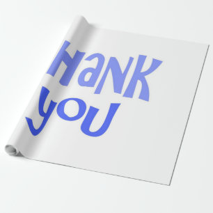 thank you text art wrapping paper