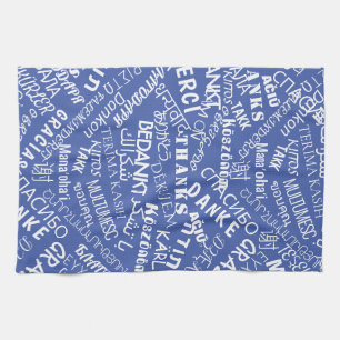 Thank You Text Kitchen Towel Multilingual Words