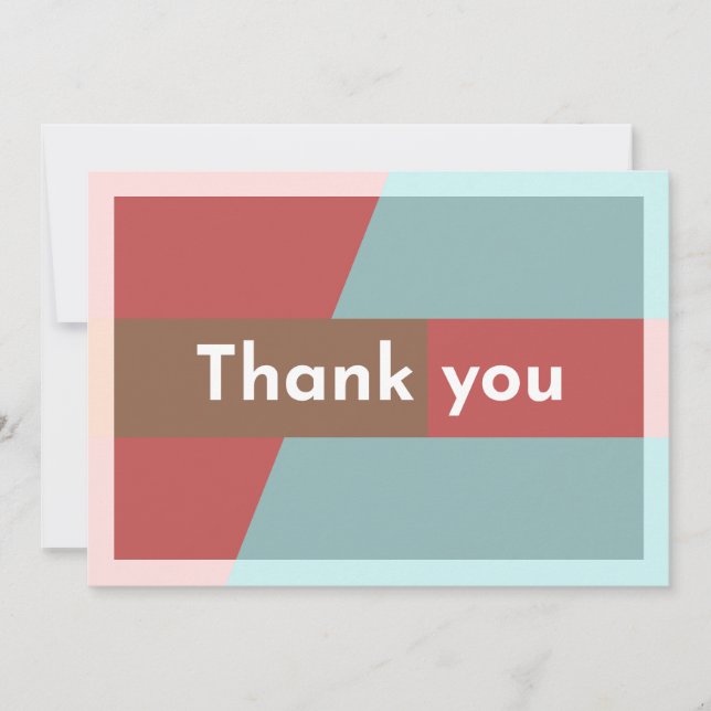"Thank you" Thank You Card (Front)