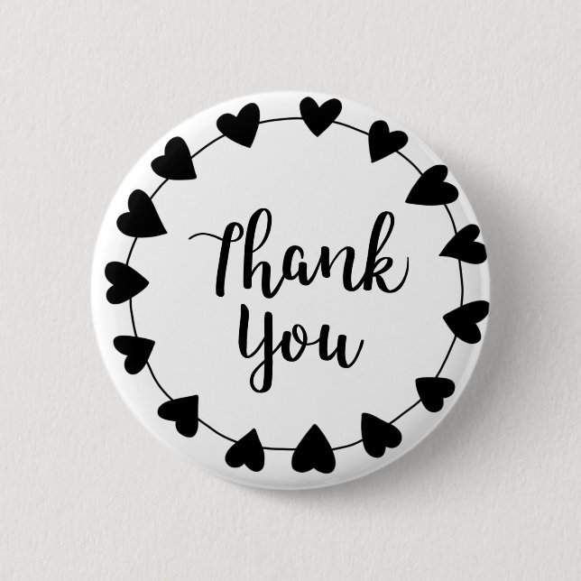 THANK YOU, Thank you card 6 Cm Round Badge (Front)