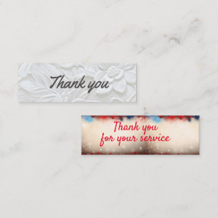 Thank you/Thank you for your service  Mini Business Card