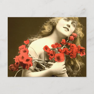 Thank You Thank You Red Roses Postcard