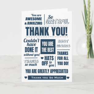 Thank You - Thanks and Appreciation Card