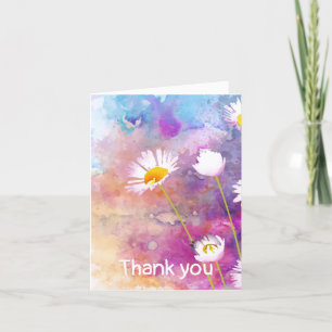 Thank you Thanks Daisy Garden Flower Card