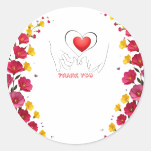 Thank You Thanks With Thanks Many Thanks Classic Round Sticker