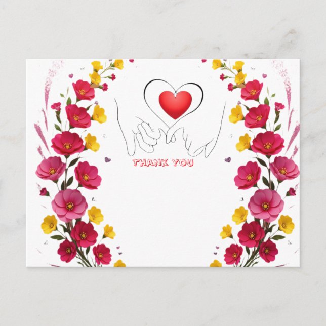 Thank You Thanks With Thanks Many Thanks Postcard (Front)