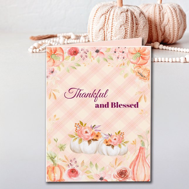Thank You Thanksgiving Autumn Customise Holiday Card (Creator Uploaded)