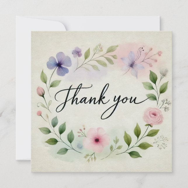Thank You Thoughts Print Design Invitation (Front)