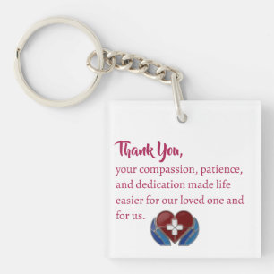 Thank You to a Caregiver Key Ring