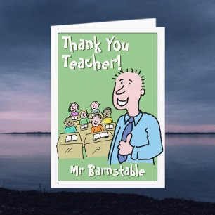 Thank You to a male Teacher Card