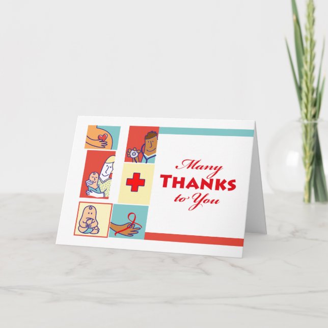 Thank You to a Nurse, Nurses and Their Patients Card (Front)