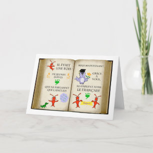 Thank you to French Teacher in French