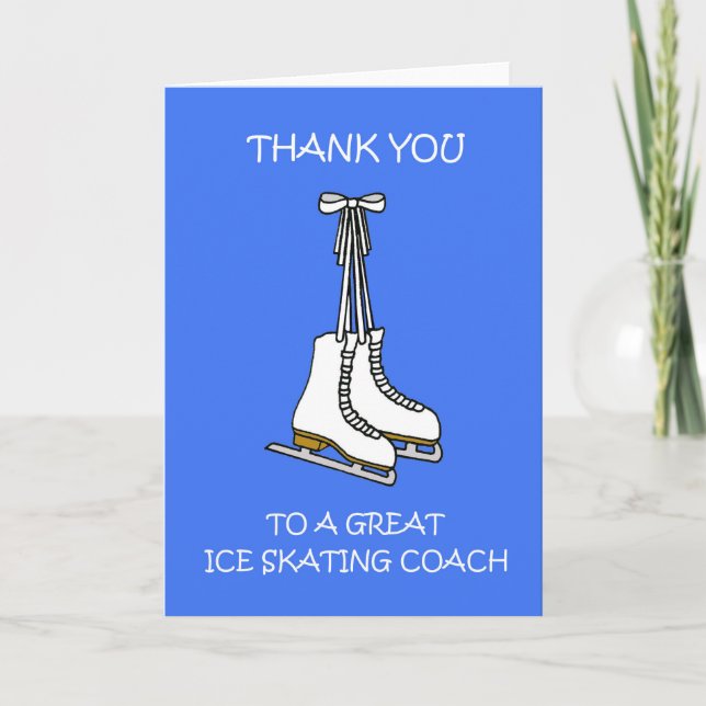 Thank You to Ice Skating Coach Card (Front)