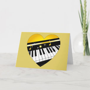 Thank You to My Accompanist Piano in a Heart Card