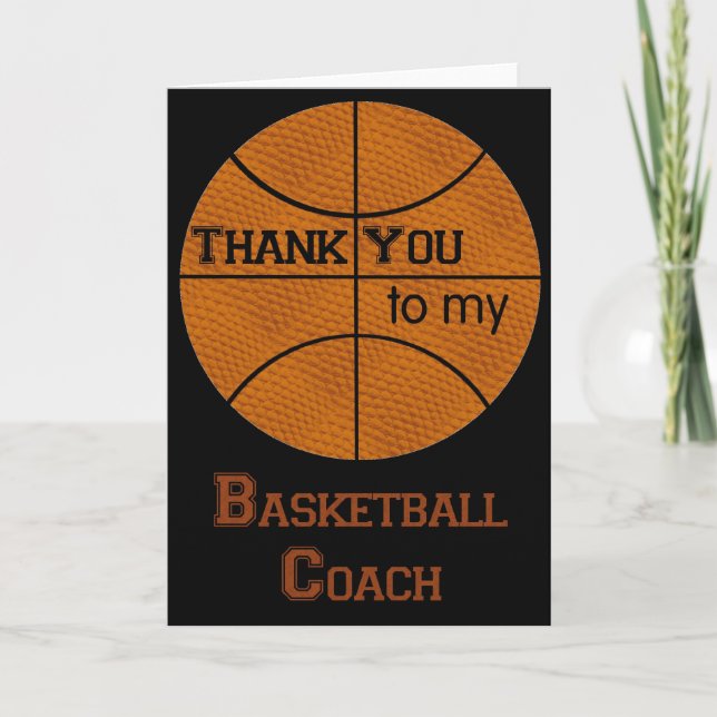 Thank You to my Basketball Coach Card (Front)