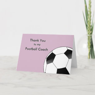 Thank You to my Soccer & Football Coach Card