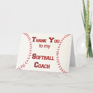 Thank You to my Softball Coach