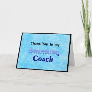 Thank You To My Swimming Coach Card