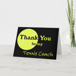 Thank You to my Tennis Coach Card