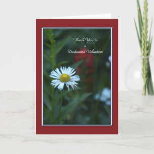 Thank You to Volunteers Greeting Card White Flower
