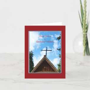 Thank You to Volunteers Old Church Greeting Card