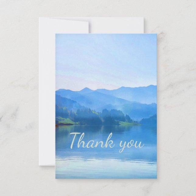 Thank You Tranquil Lake Scene Nature (Front)