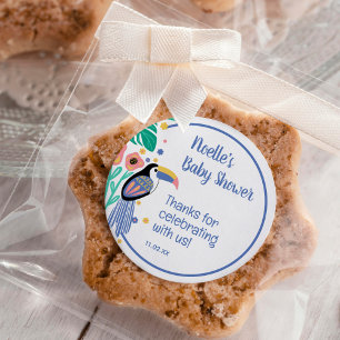 Thank You Tropical Toucan Bird Baby Shower Classic Round Sticker