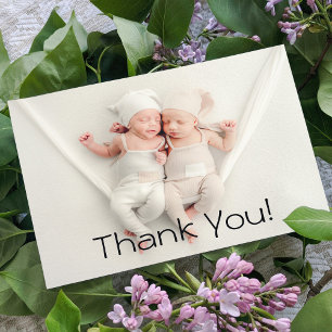 Thank You Twins Baby Gift Newborn Baby Shower Card