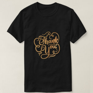 Thank you Typography black Men's tshirts