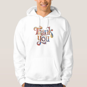 Thank You Typography: Gratitude in Style Hoodie