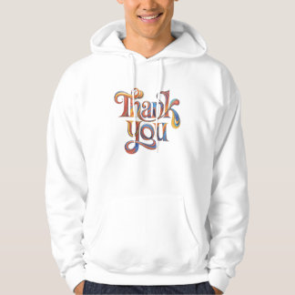 Thank You Typography: Gratitude in Style Hoodie