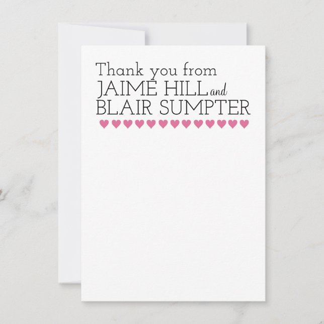 Thank You Typography Heart Contemporary Graphic (Front)