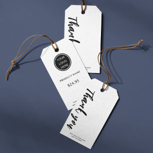 Thank You Typography l Clean Price Display Gift Tags
