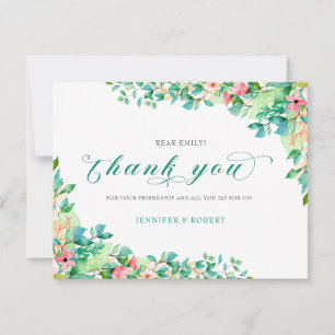 Thank you typography Seaside flowers border