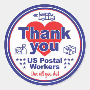 Thank You US Postal Workers Sticker