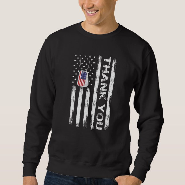 Thank You Usa Flag For Veterans Day Sweatshirt (Front)