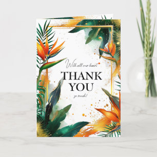 Thank You vertical Birds of Paradise Bliss Card